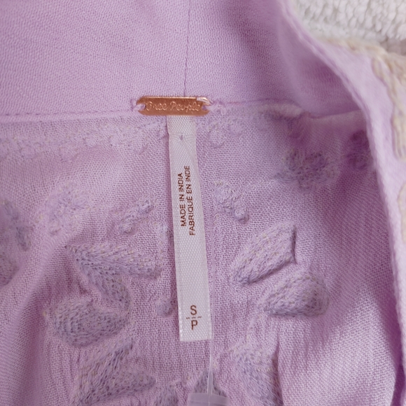 Free People Lilac Blossom Embroidered Dress Size S - Picture 8 of 13